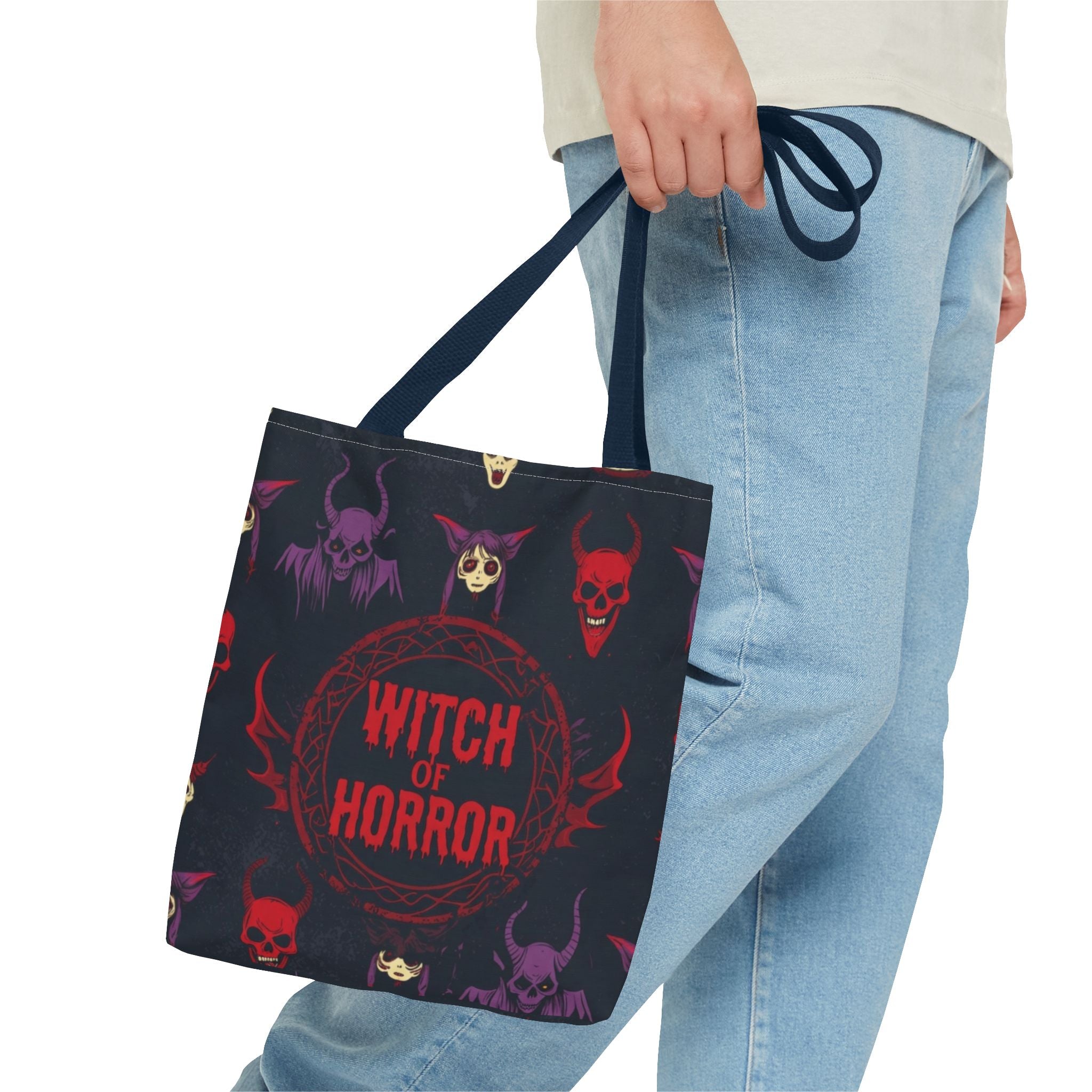 Witch of Horror Tote Bag — Spooky Halloween All-Over Print