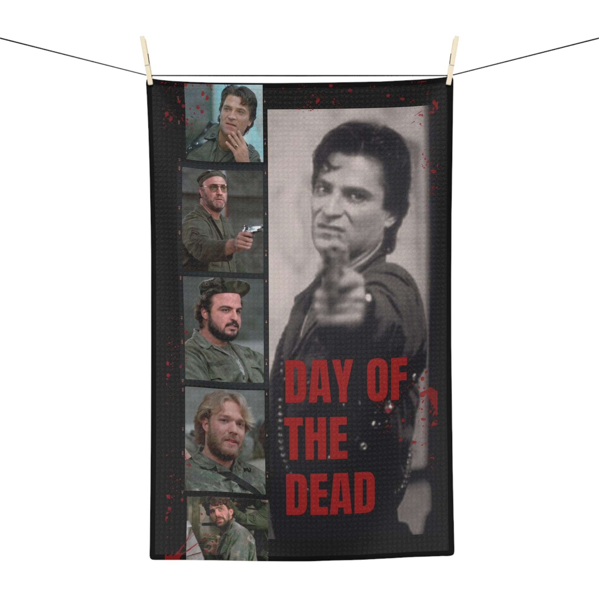 Day of the Dead Horror Tea Towel - Retro Film Poster Kitchen Linen