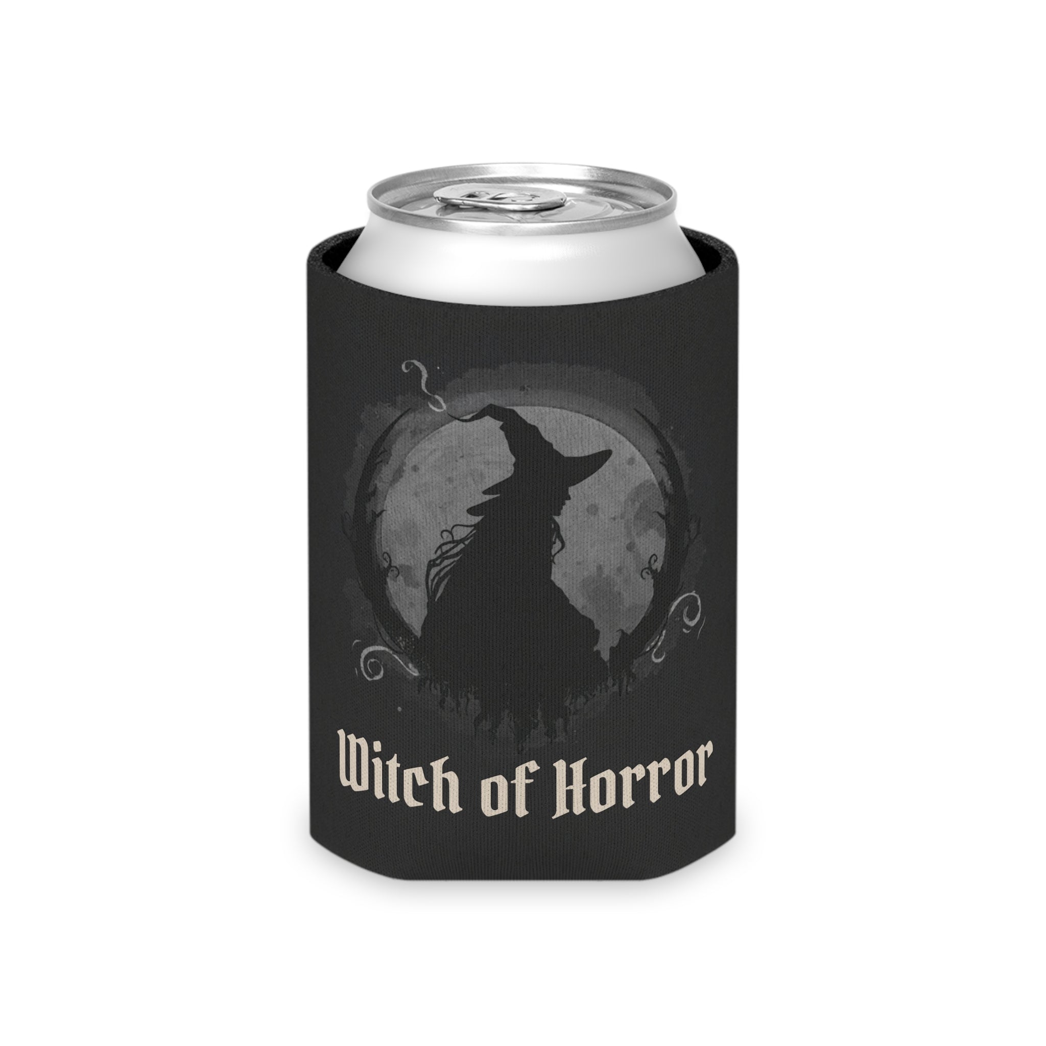 Witch of Horror Can Cooler – Halloween Witch Silhouette Beverage Insulator