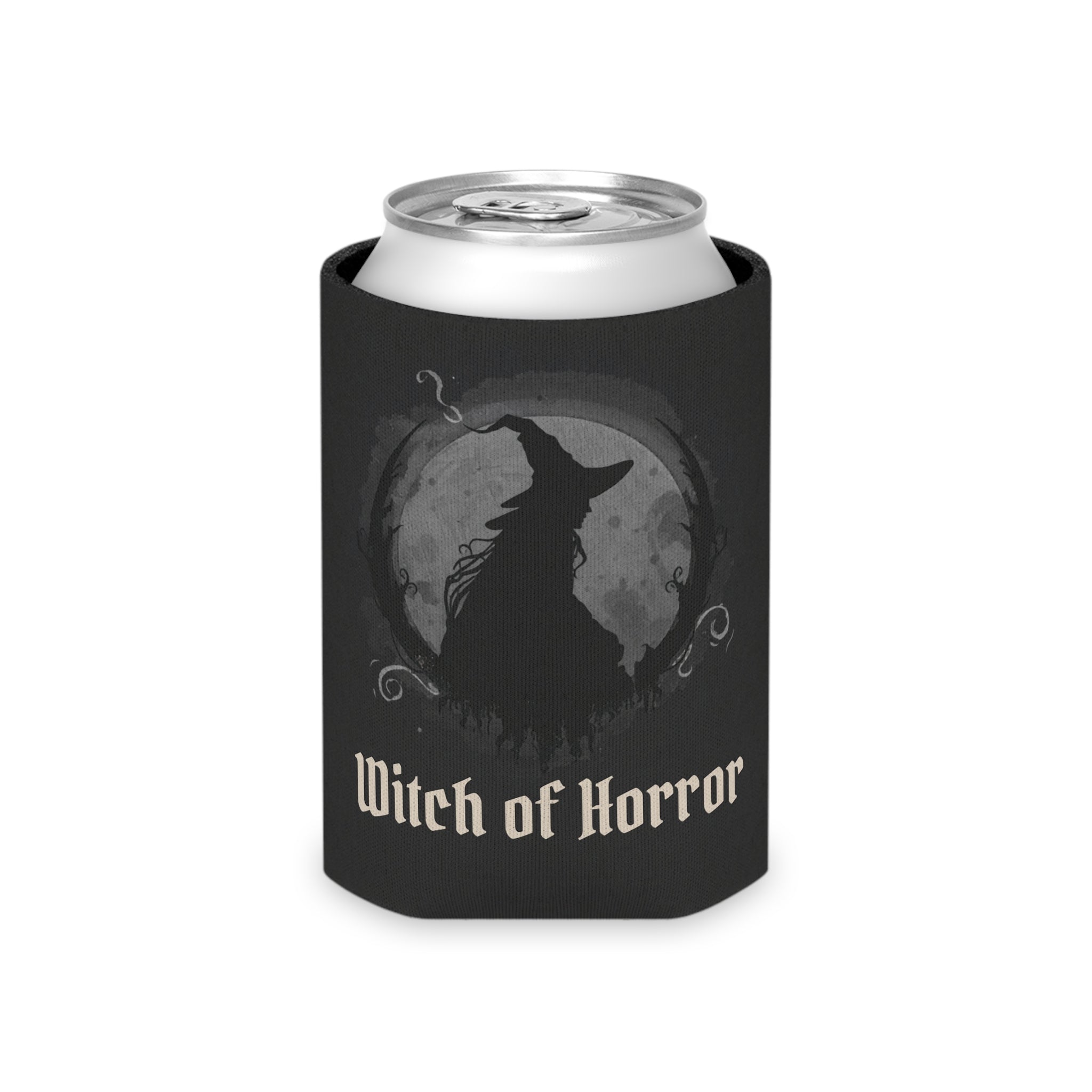 Witch of Horror Can Cooler – Halloween Witch Silhouette Beverage Insulator