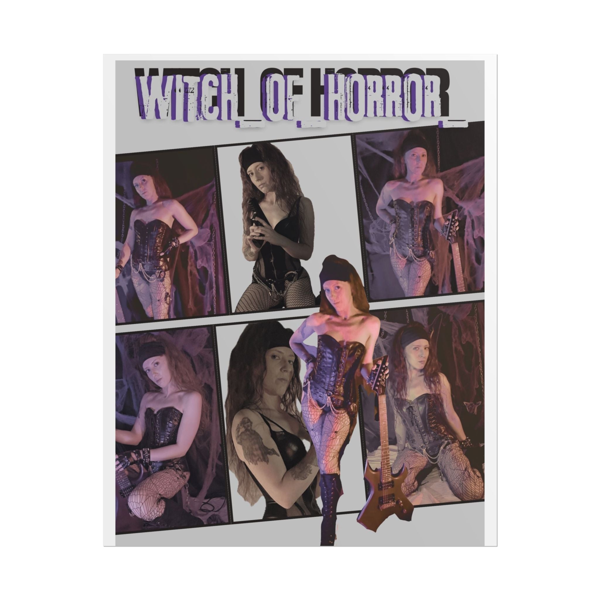Witch of Horror Rolled Poster – Vintage Goth Pinup Collage