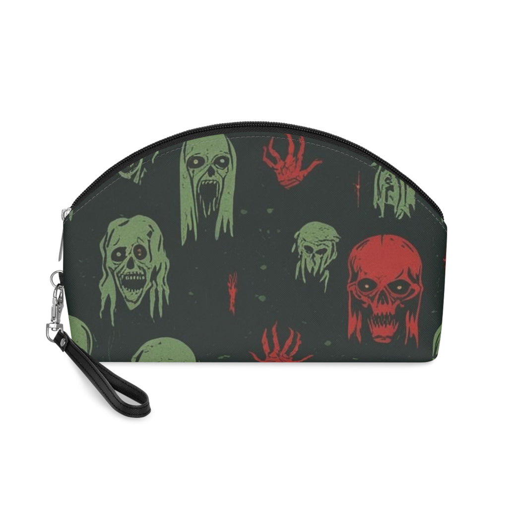 Spooky Skull Horror Makeup Bag — Halloween Cosmetic Pouch