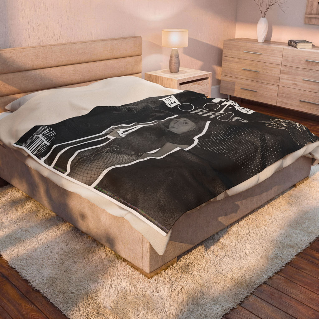 Witch of Horror Velveteen Plush Blanket – Gothic Halloween Throw