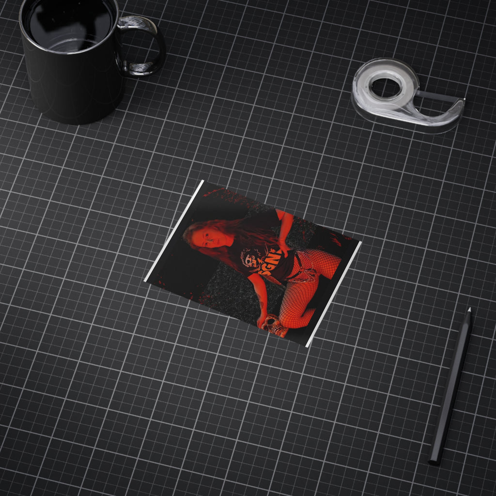 Red Noir Photo Print — Retro Punk Portrait Unframed Print