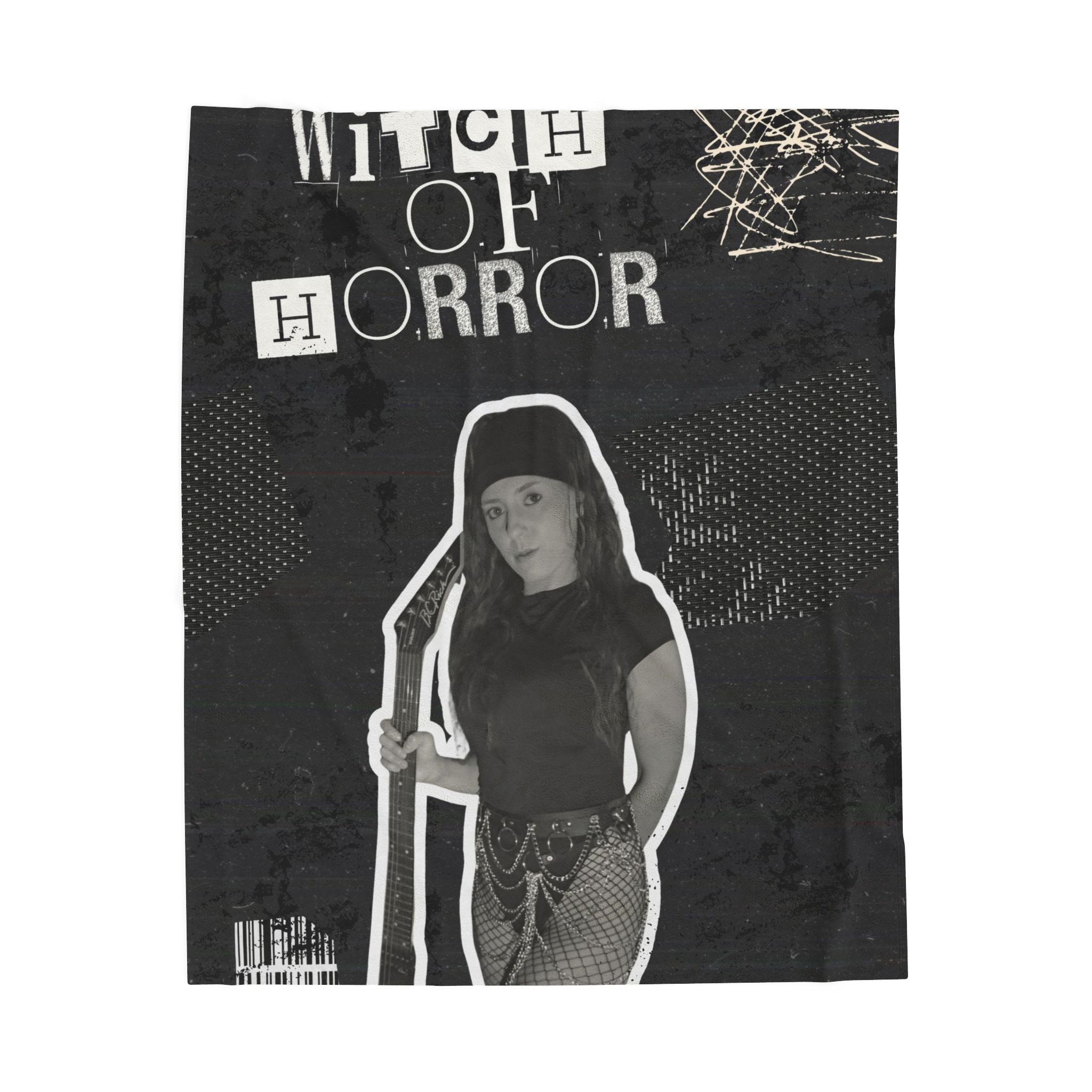 Witch of Horror Velveteen Plush Blanket – Gothic Halloween Throw