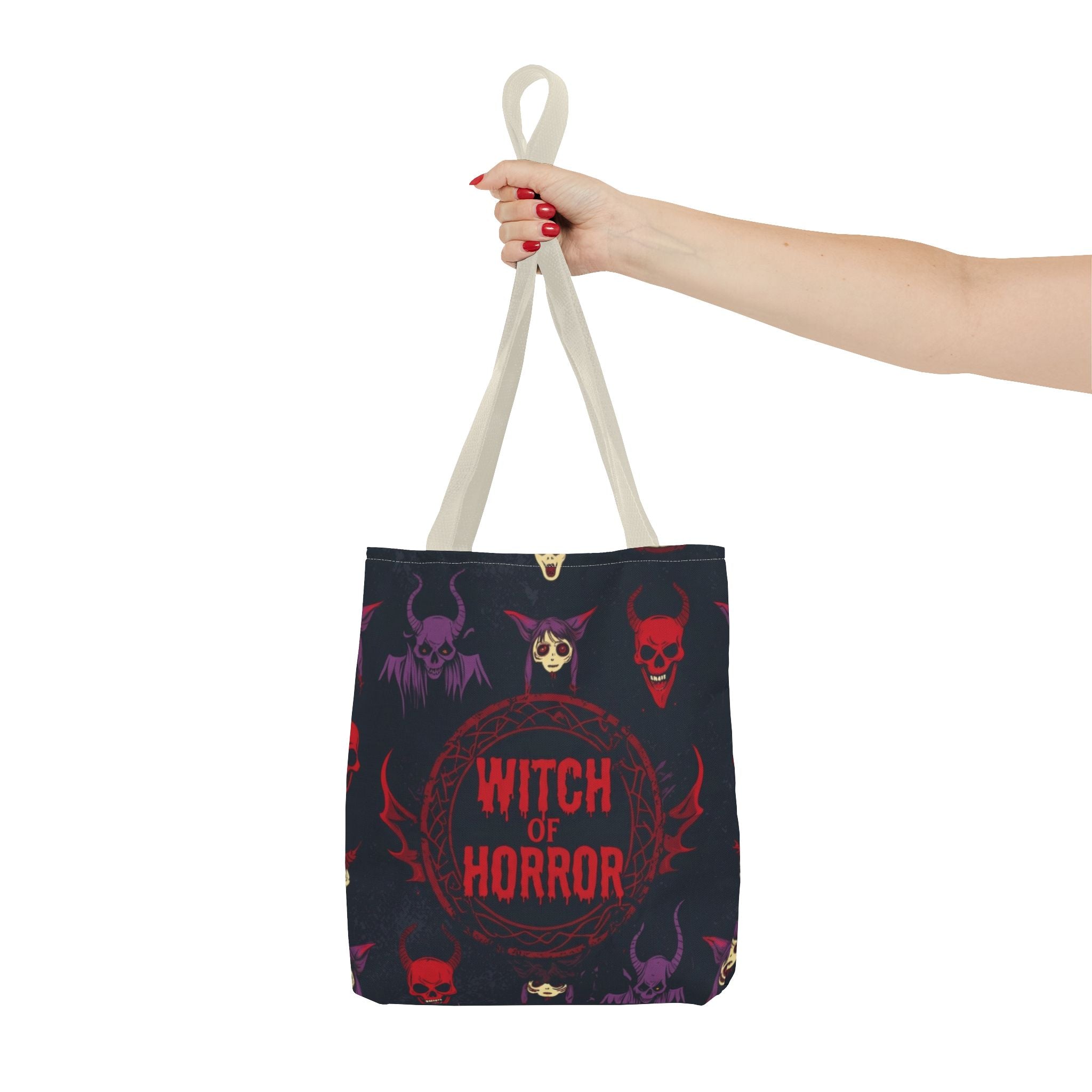 Witch of Horror Tote Bag — Spooky Halloween All-Over Print
