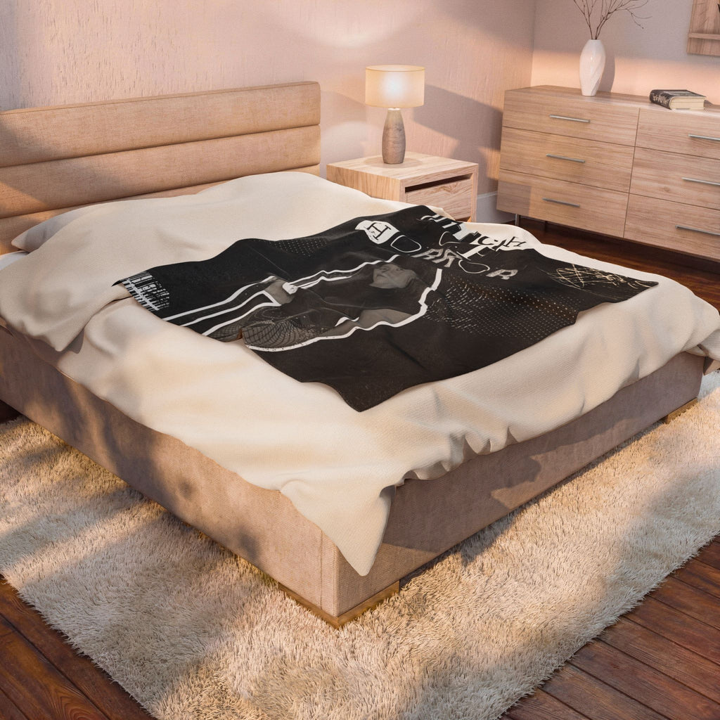 Witch of Horror Velveteen Plush Blanket – Gothic Halloween Throw