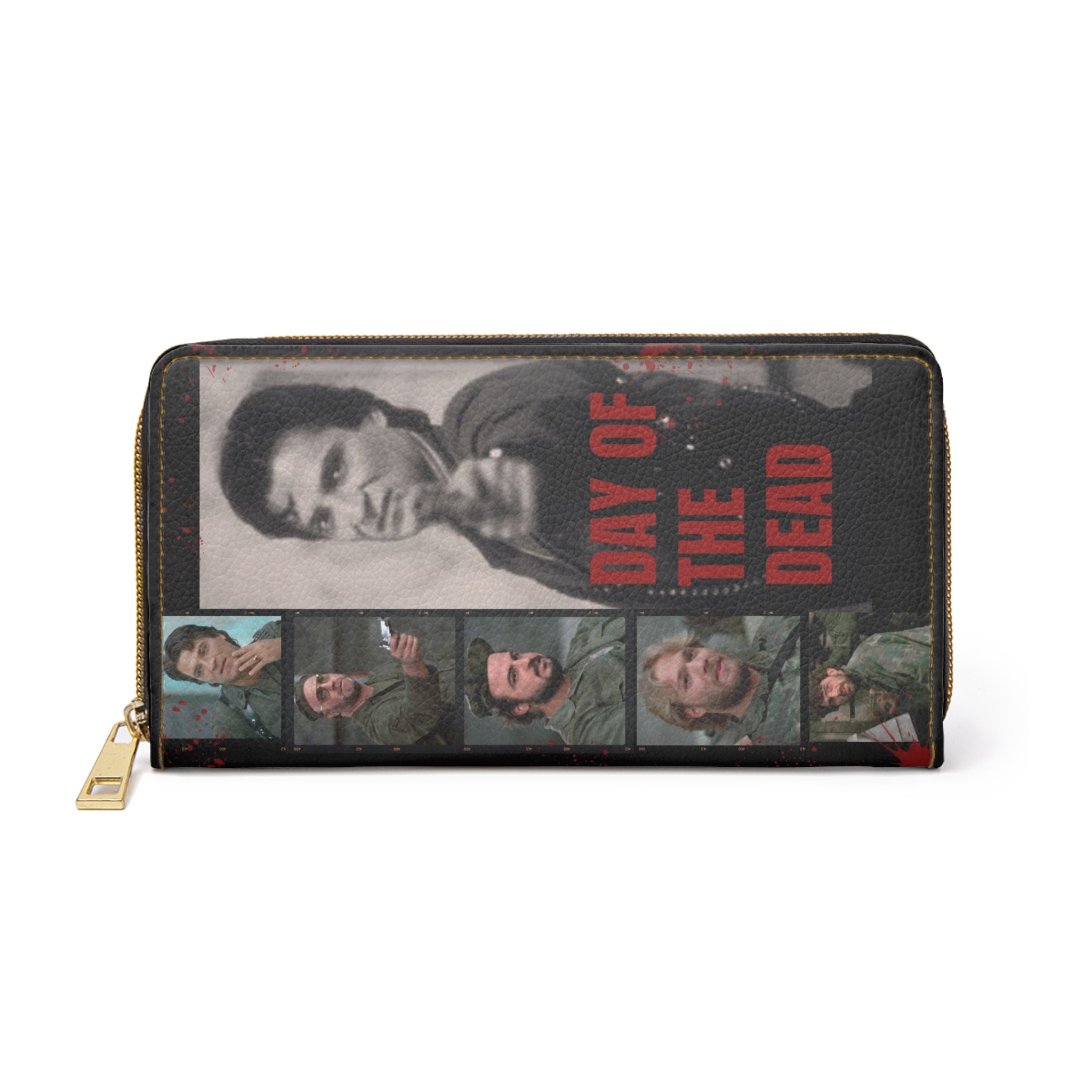 Day of the Dead Zipper Wallet - Witch Of Horror Edition – Retro Horror Collage Wallet