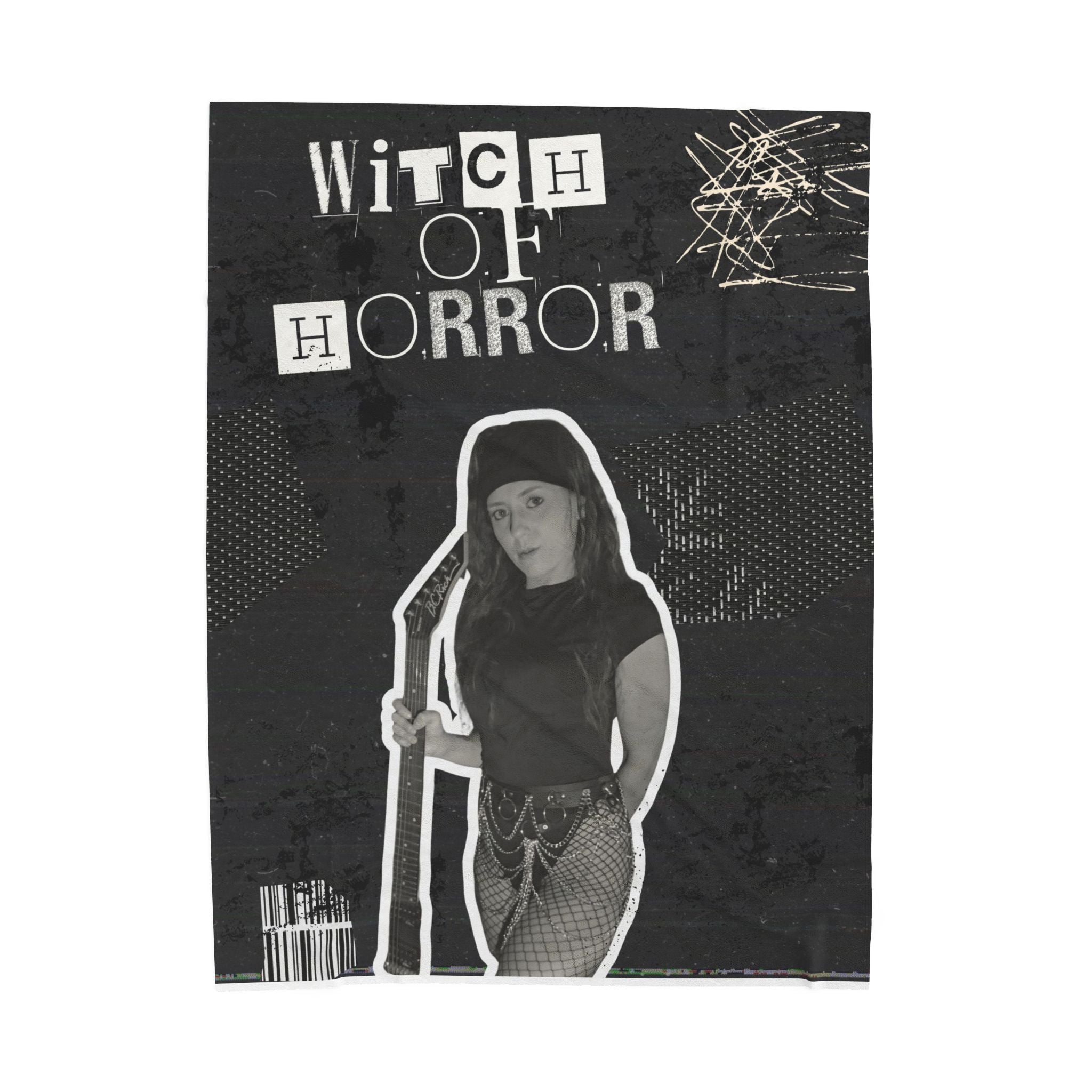 Witch of Horror Velveteen Plush Blanket – Gothic Halloween Throw