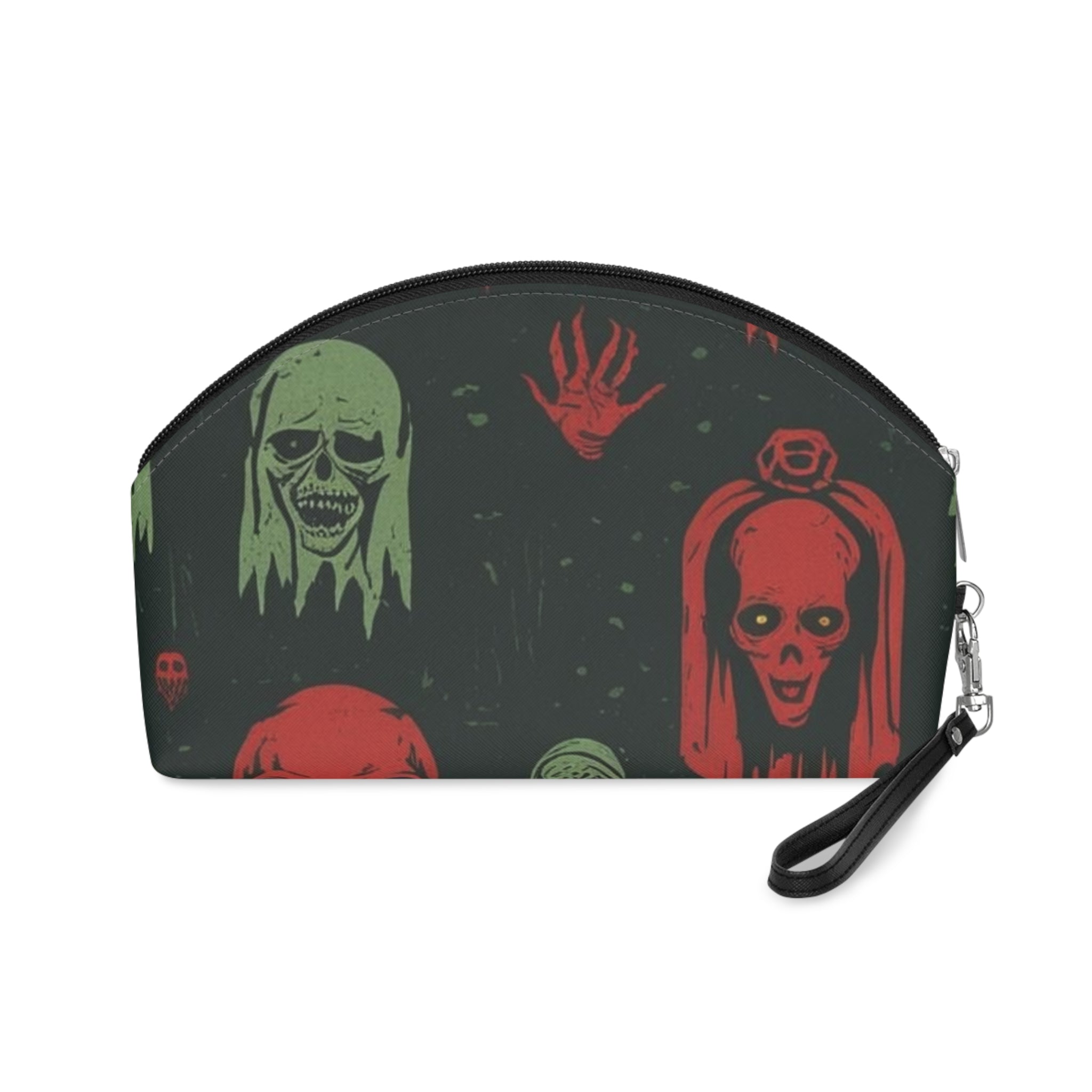 Spooky Skull Horror Makeup Bag — Halloween Cosmetic Pouch