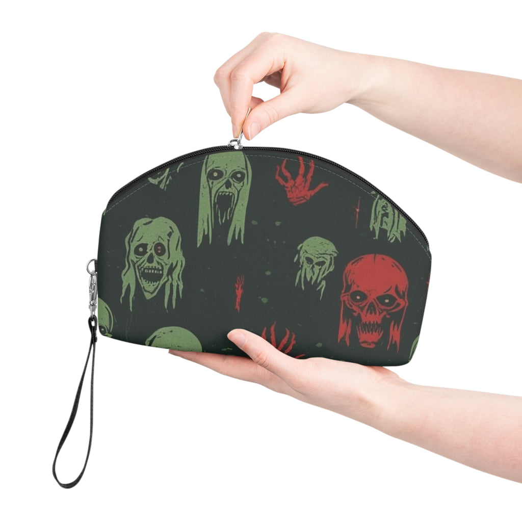 Spooky Skull Horror Makeup Bag — Halloween Cosmetic Pouch
