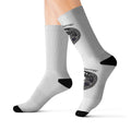 Skull Emblem Sublimation Socks — Gothic Skull Crew Socks