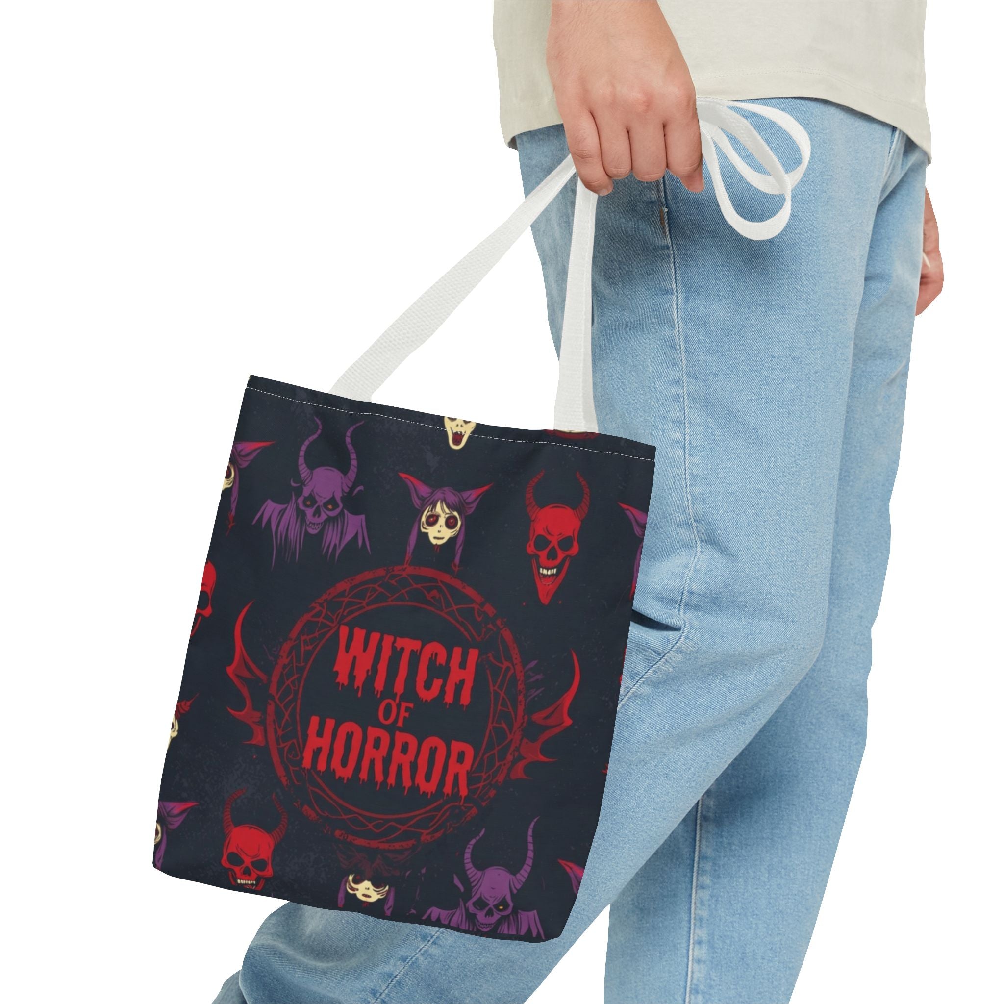 Witch of Horror Tote Bag — Spooky Halloween All-Over Print