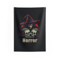 Witch of Horror Wall Tapestry — Gothic Witch Skull Decor for Halloween