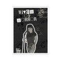 Witch of Horror Kiss-Cut Sticker — Gothic Witch Retro Photo Sticker for Laptops & Halloween