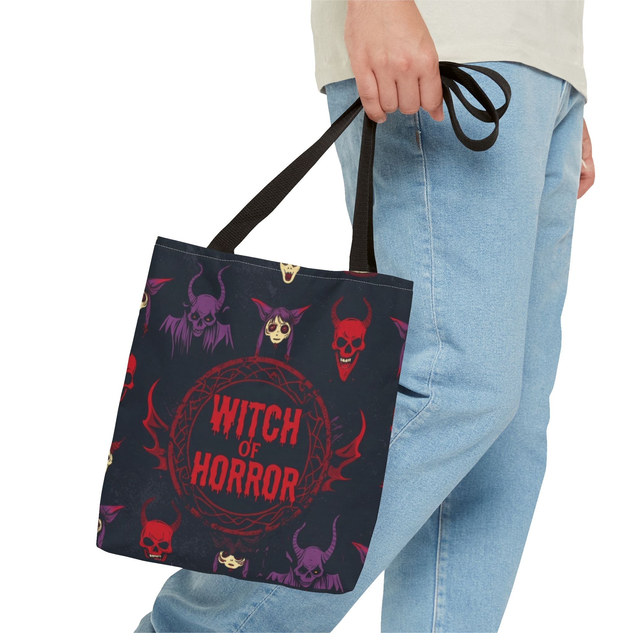 Witch of Horror Tote Bag — Spooky Halloween All-Over Print