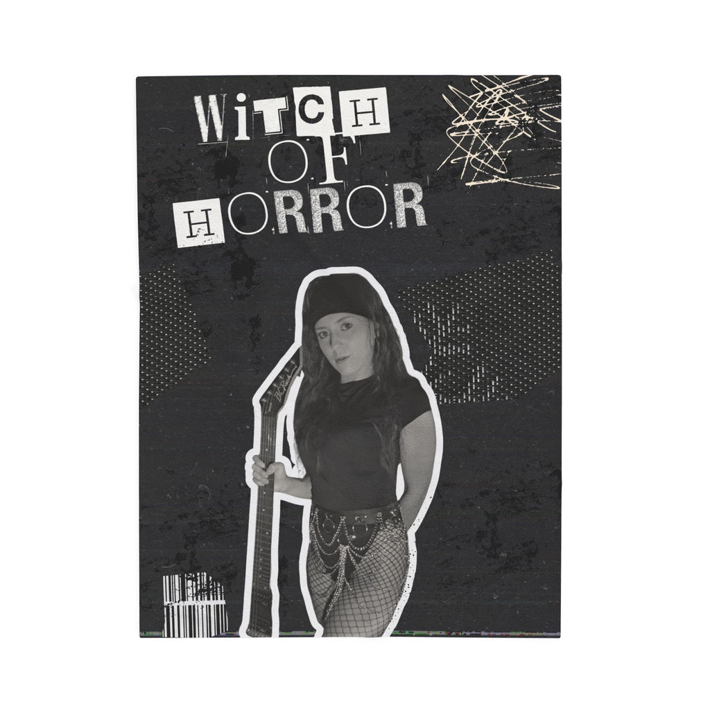 Witch of Horror Velveteen Plush Blanket – Gothic Halloween Throw