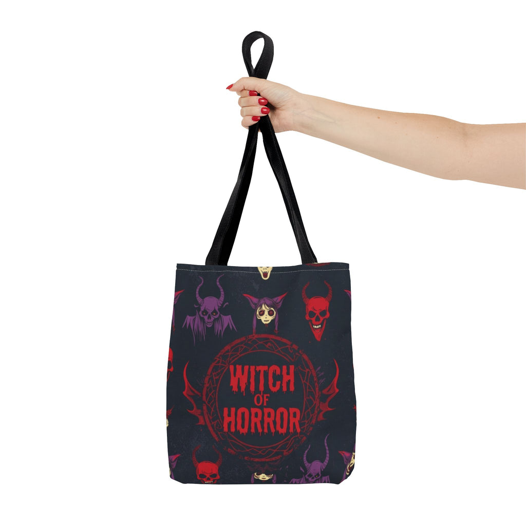 Witch of Horror Tote Bag — Spooky Halloween All-Over Print
