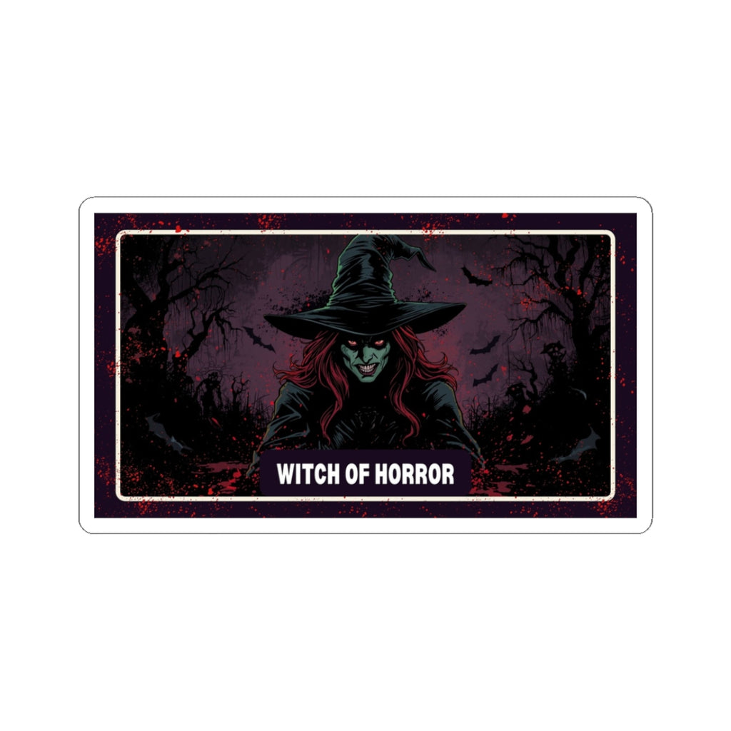 Witch of Horror Sticker — Spooky Halloween Kiss-Cut Decal