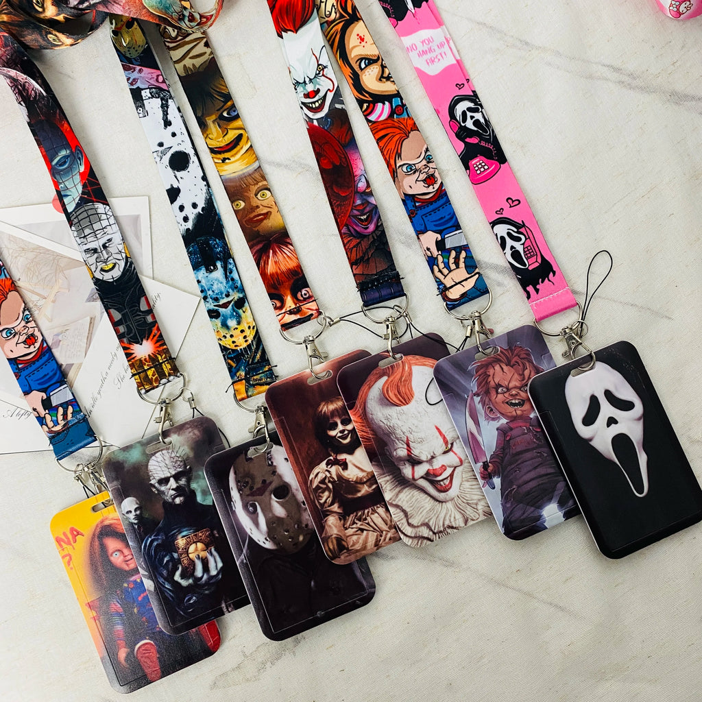 Anime Lanyard Keychain ID Card Holder Badge Reel Lariat Rope
