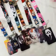 Anime Lanyard Keychain ID Card Holder Badge Reel Lariat Rope