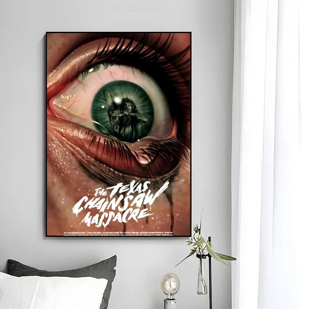 Movie Horror The Texas Chainsaw Massacre Poster HD Art Plastic Wall Sticker