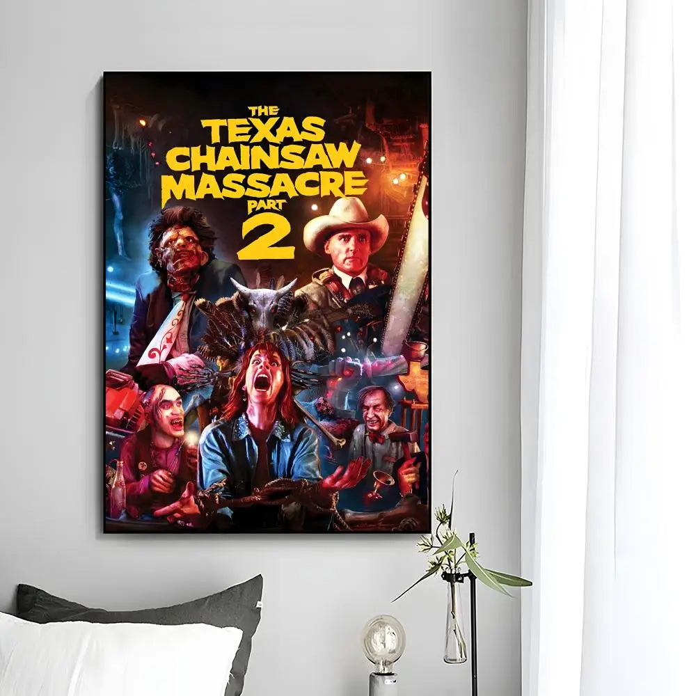 Movie Horror The Texas Chainsaw Massacre Poster HD Art Plastic Wall Sticker