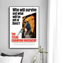 Movie Horror The Texas Chainsaw Massacre Poster HD Art Plastic Wall Sticker