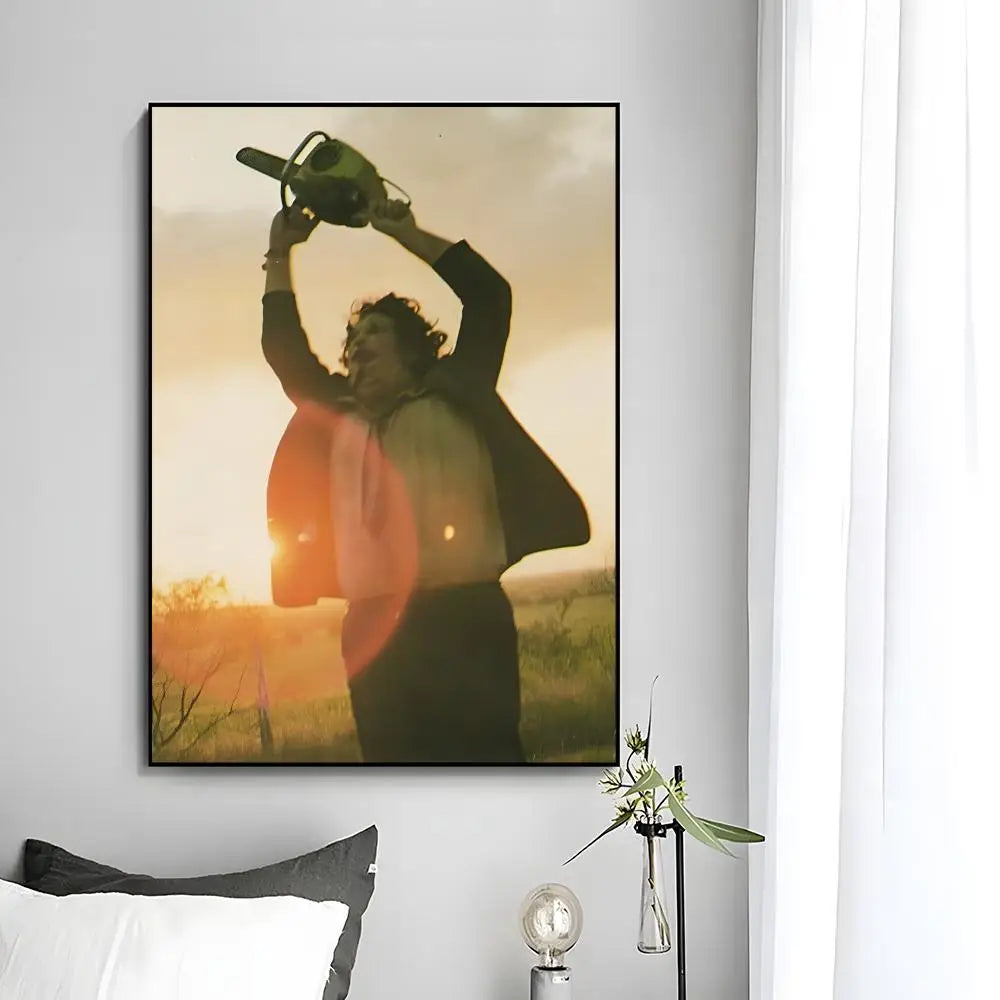 Movie Horror The Texas Chainsaw Massacre Poster HD Art Plastic Wall Sticker