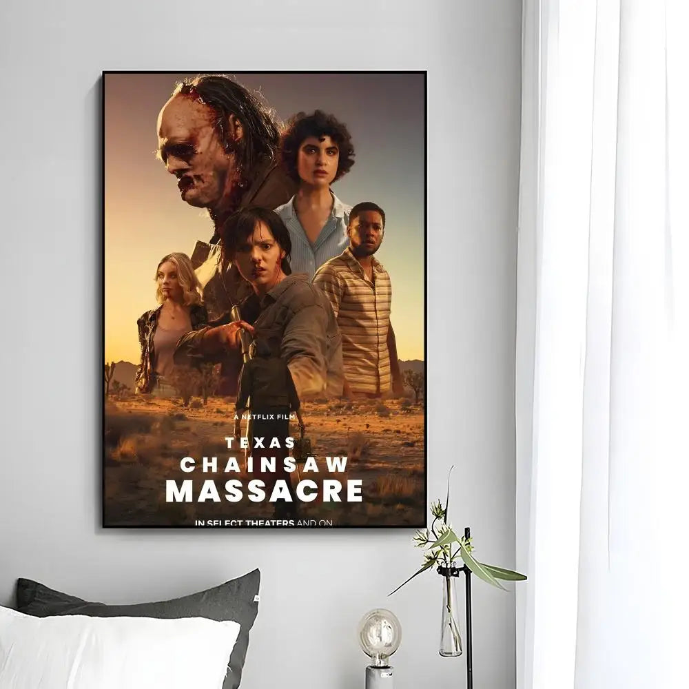 Movie Horror The Texas Chainsaw Massacre Poster HD Art Plastic Wall Sticker