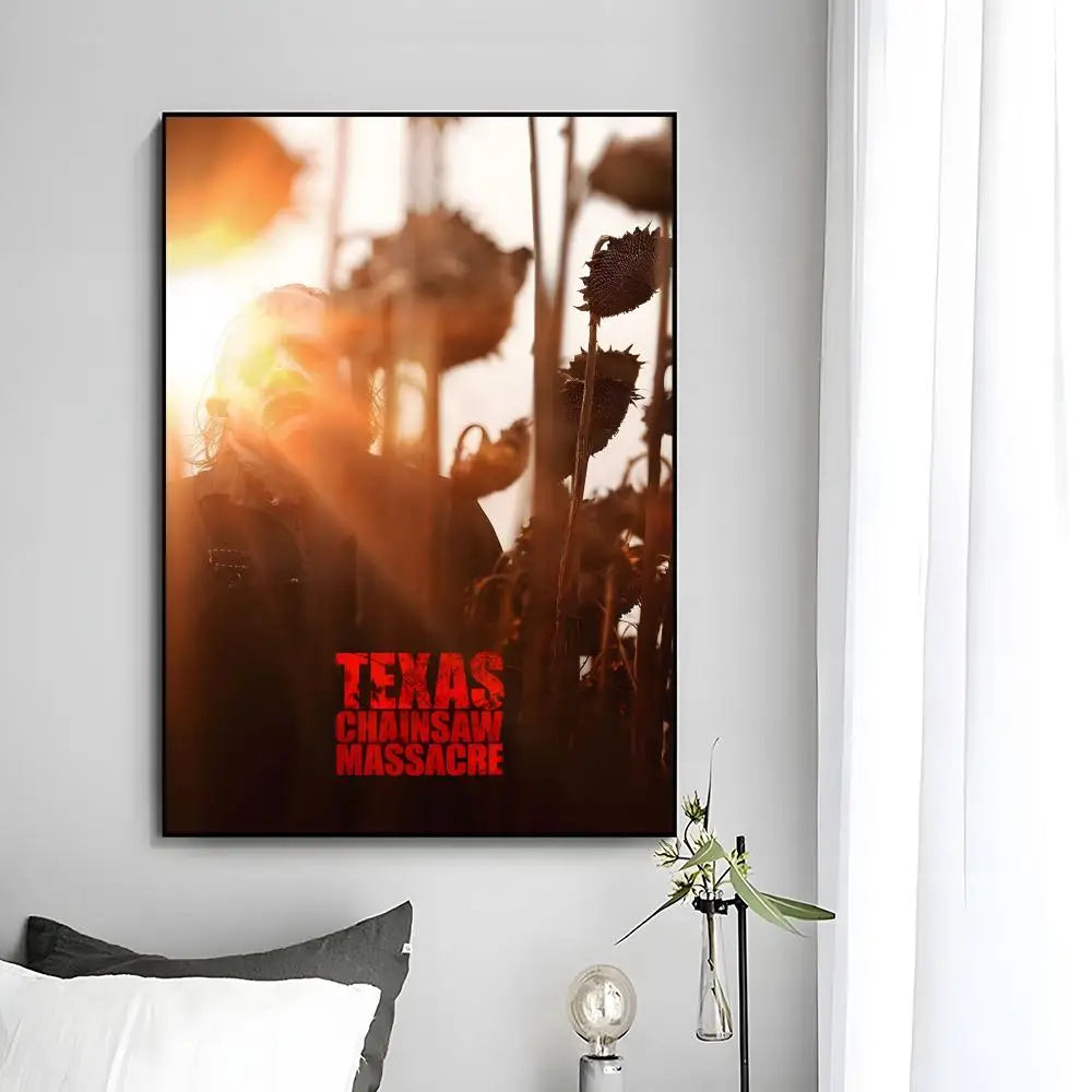Movie Horror The Texas Chainsaw Massacre Poster HD Art Plastic Wall Sticker