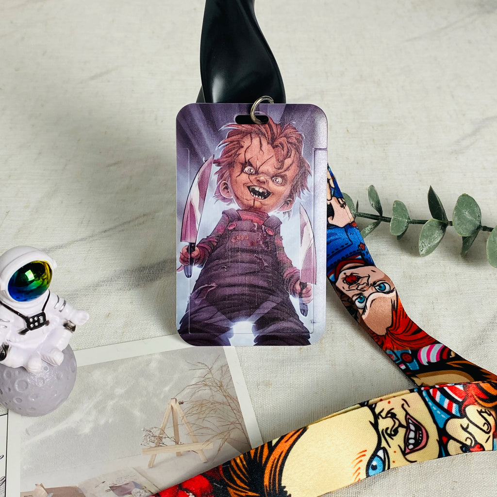 Anime Lanyard Keychain ID Card Holder Badge Reel Lariat Rope