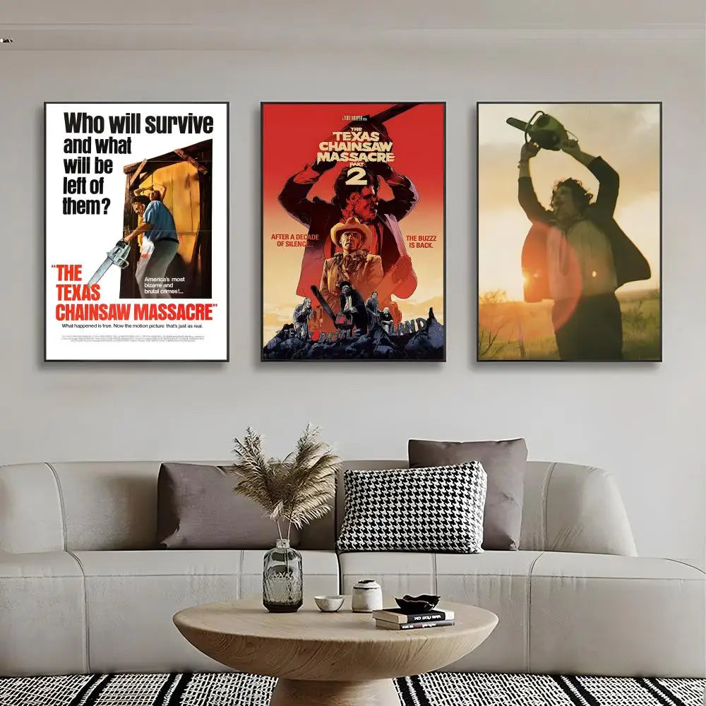 Movie Horror The Texas Chainsaw Massacre Poster HD Art Plastic Wall Sticker