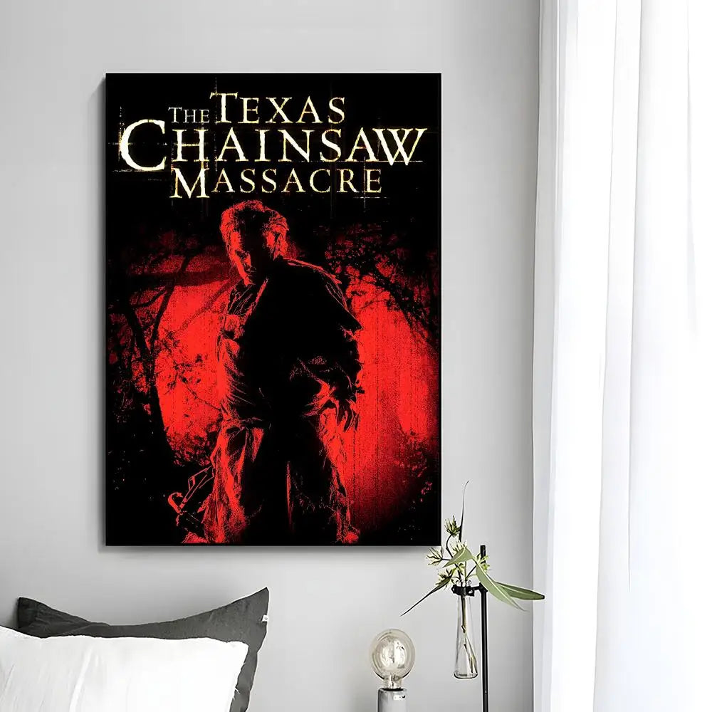 Movie Horror The Texas Chainsaw Massacre Poster HD Art Plastic Wall Sticker