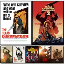 Movie Horror The Texas Chainsaw Massacre Poster HD Art Plastic Wall Sticker