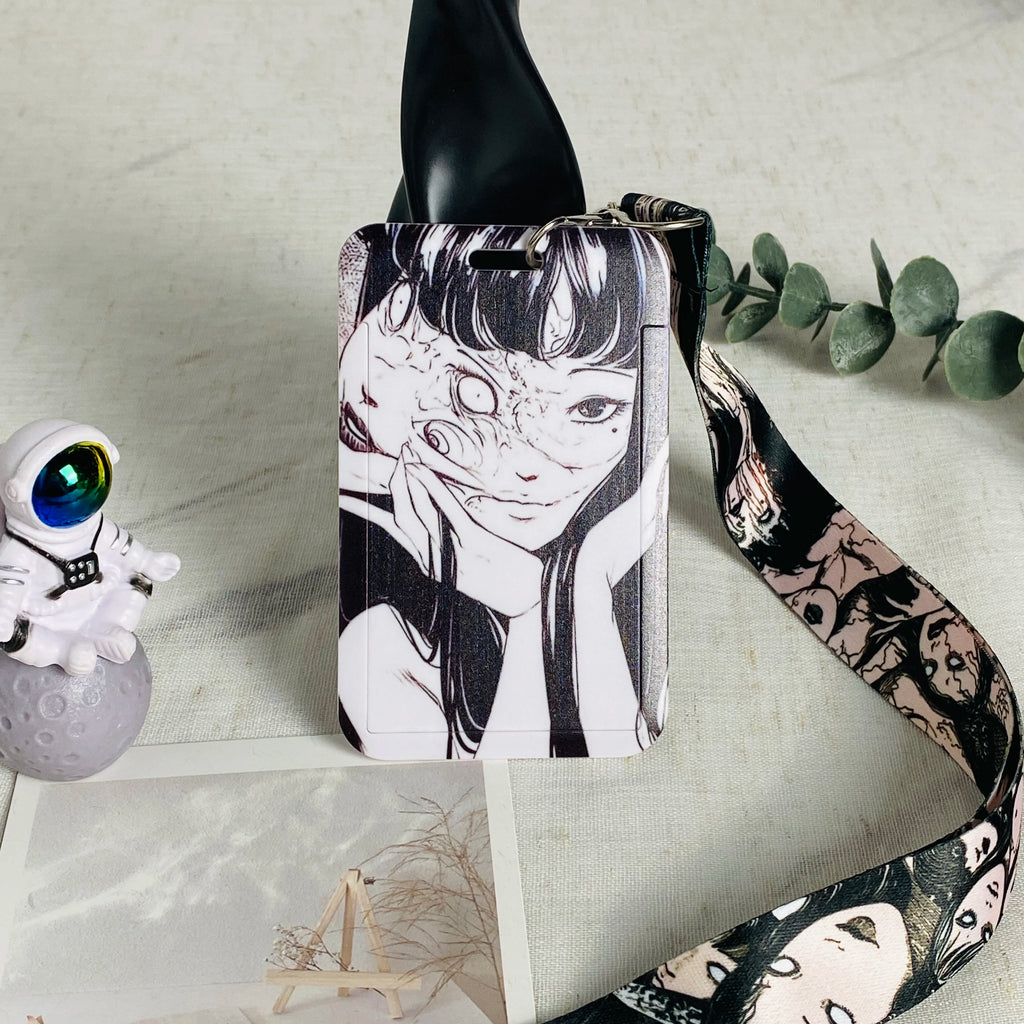 Anime Lanyard Keychain ID Card Holder Badge Reel Lariat Rope