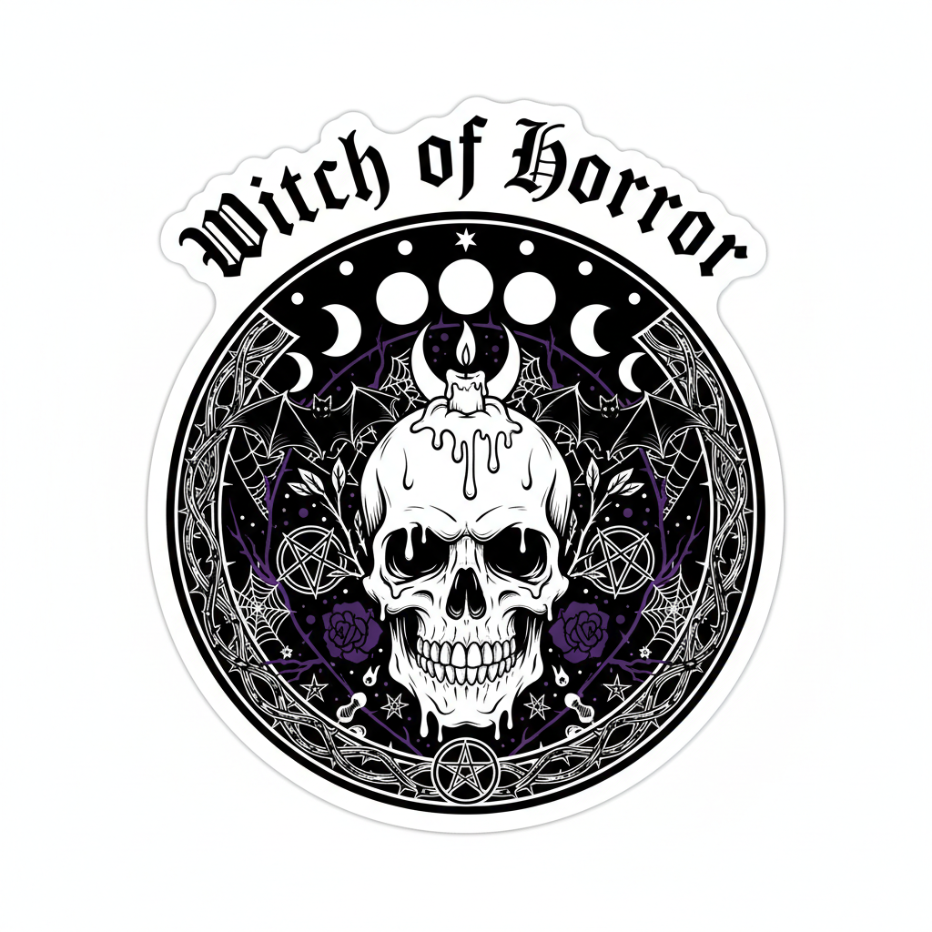 Witch of Horror Sticker Logo